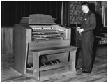 Norman Walter inspects the New Organ
