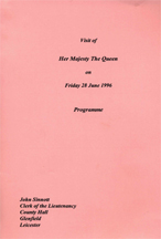 1996 Visit of Her Majesty The Queen