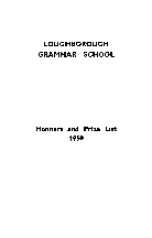 1950 Honours & Prize List
