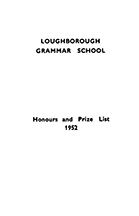 1952 Honours & Prize List