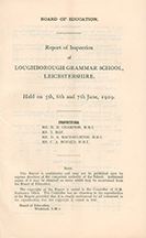 1929 Report of Inspection